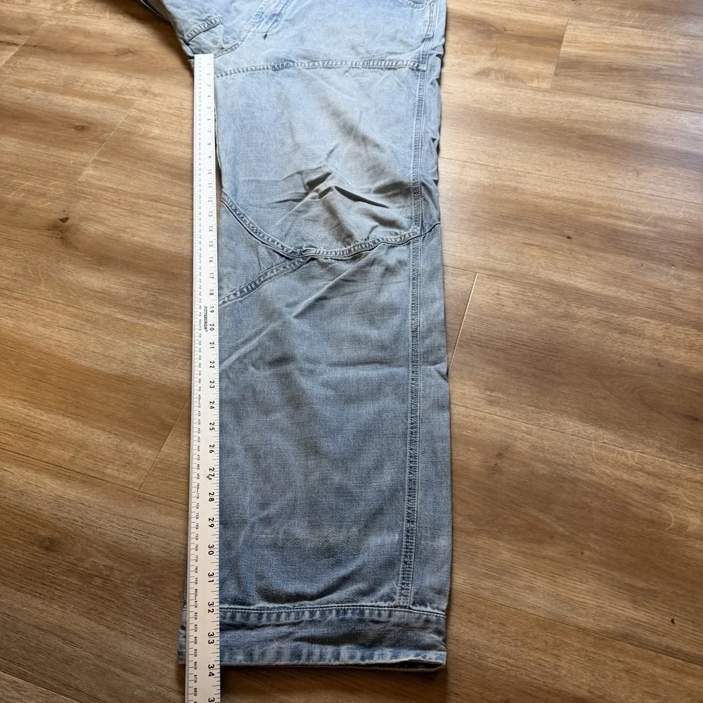 Diesel Carpenter Jeans Men 38x34 Blue Relaxed Straight Leg Double Knee Work Y2K - Picture 12 of 14
